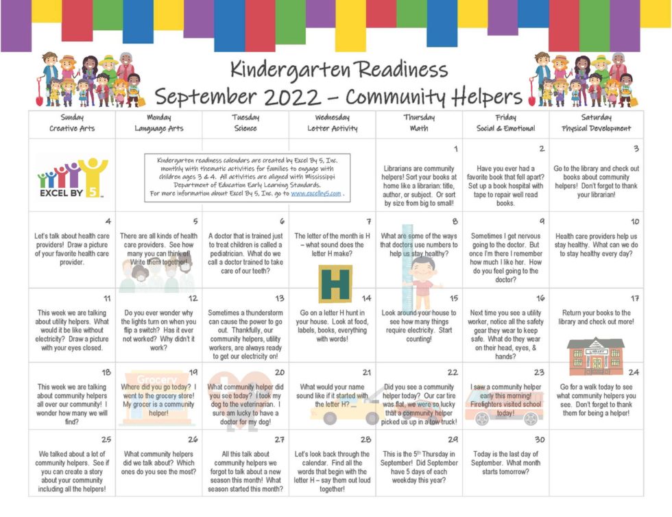 Excel September 2022 Calendar